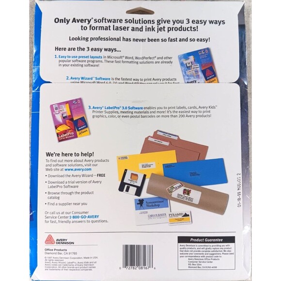 Avery #8167 White Mailing Label 0.5" Width X 1.75" 2000 Labels - Picture 3 of 3